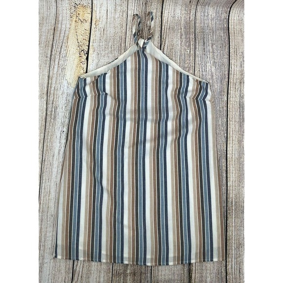 Le Lis Cassidy Stripe Halter Neck Dress Size Small Blue Taupe NWT‎ - Picture 9 of 14